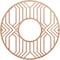 Ekena Millwork Empire Wood Fretwork Pierced Ceiling Medallion, Cherry, 38"OD x 13 7/8"ID x 3/8"T CMWP38X38X0375EPCH - alternate 1